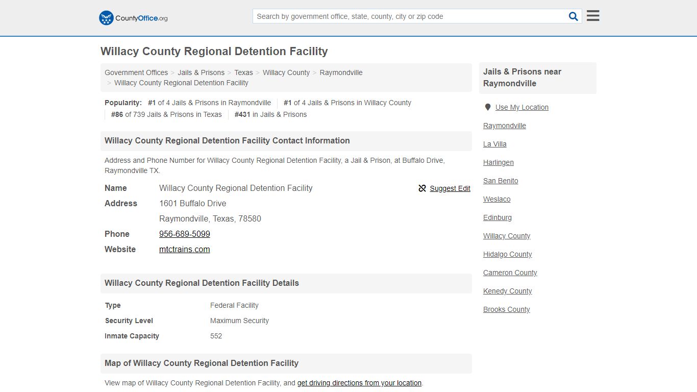 Willacy County Regional Detention Facility - Raymondville ...